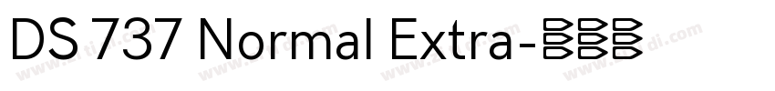 DS 737 Normal Extra字体转换